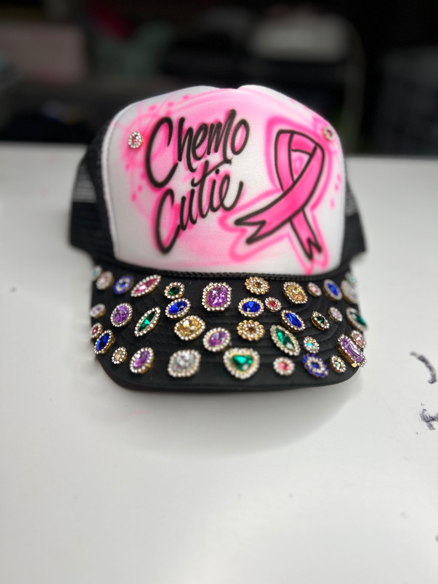 Chemo Cutie Bling Trucker